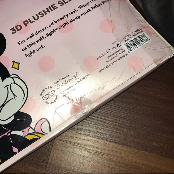 Disney Plush Minnie Mouse Sleep Mask NIB - Picture 5 of 7